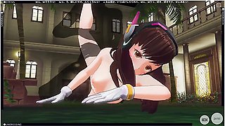 3d Hentai Dva From Overwatch Fucking In The Garden