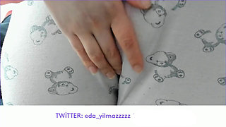 PAJAMA MASTURBATE- RUBBING PUSSY WITH PAJAMA