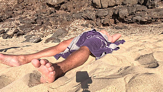 Towel Secret - I Helped Him Cum Under the Beach Towel