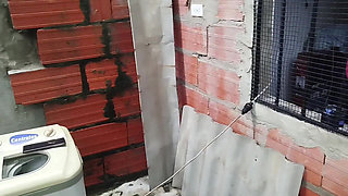 My Husband's Cuckold Called the Neighbor to Repair the Washing Machine and He Ends up Fucking Me Rich Leaving My Ass Full of Cum