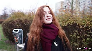 GERMAN SCOUT - Redhead Alice Seduce Lovemaking