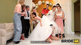 Ashly Rabbit and Moon Imp Unleash Rough Russian Wedding Cowgirl at the Public Bash: Blowjobs, N