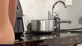 A Beautiful Amateur Couple Shares Kitchen and Have Delicious Morning Sex