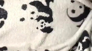 My Stepsister Is in Her Room Showing Her Ass and Catches Me Masturbating. Look at Her Reaction!