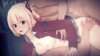 [lycoris Recoil] Genki Energy Shattered - Chisato Sex Loops: POV Sandwich DP & Tied up (4k)