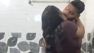 Part 1. Desi Girl Romance with Her Boyfriend in Bathroom