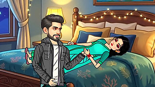 The story of Rupa Bhabhi and Gopal's bedroom sex story. Hindi Cartoon Story