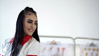 Tight Teen Nurse Stretches Her Pussy For BBC