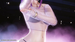 Mmd Lisa - Futw Akali Sexy Striptease League of Legends Hentai Uncensored 4K 60fps