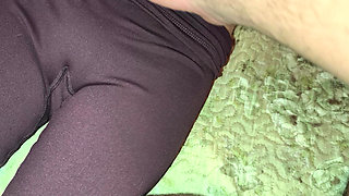 Sexy Panty-clad stepsister lets me touch her virgin cunt and follow her contour