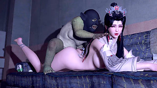 3D Big Boobs Cosplay Super Model Teasing the Short Elf