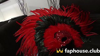 Raunchy, Dirty Hispanic mom Gets Doused in Ejaculant After