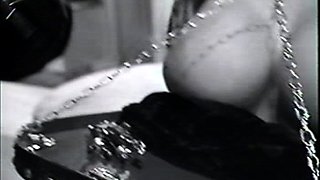 Brunette slut with perfect big boobs is alone