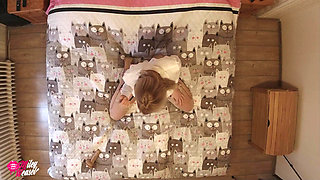 Hot Blonde Model Goes Crazy Masturbating on the Bed!!