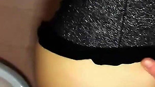 She Went to Pee and Got a Fat Dick in Her Anus with Creampie