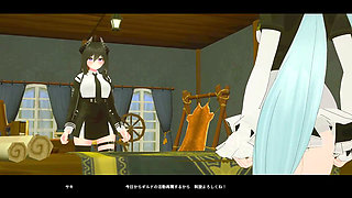 Hentai Game succubus Garden 3d Animation part 2 gangbang blowjob cum swallow