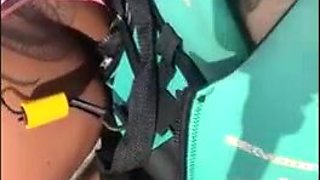 POINT OF VIEW: Ultra-kinky young damsel, left her spouse on the beach and had hump with the tutor on the jet ski with everyone eyeing.