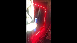 Slave in XXL cage is growing over!