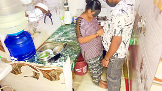 Wife's Friend Hardcore Sex in Kitchen Non-stop Nude Passion Hindi Video