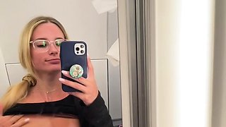 Blonde big titted amateur milf banged