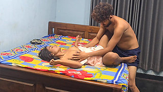 Step Sister Share a Bed with Step Brother in a Hotel Room