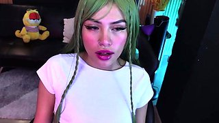 Curly Blonde Teen Records Solo Dildo Masturbation More at