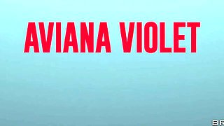 Busty doll with big boobs Aviana Violet fucked in the cowgirl pose