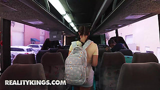 REALITY KINGS - Lexi Victoria Tempts Kai Jaxon With Her Big Tits And Rides Him On The Bus For A Wild Trip