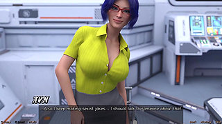 Stranded in Space - Blue Haired Big Tits MILF Wants to Talk