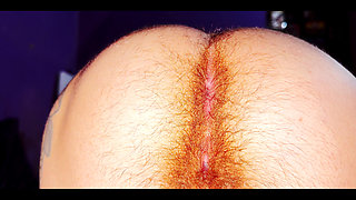 Close-up of hairy butt during my pregnancy