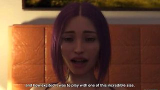 Temptation Chapter 5: Teen Cheating Wife Gets Big Cock Blowjob and Handjob in 3D Animation