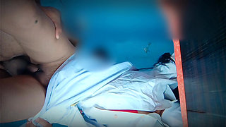 Hot Indian girl quick fucked her teacher at home first time