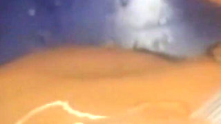 Hot Busty MILF Sucks and Rides a Huge Vintage Cock That Cums on Her Pussy in the Shower