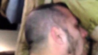 Curved Cock Cums in Buddy's Mouth After a Sloppy Blowjob