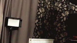 Dark Staircase Seduction. Shiny Long Jacket, Under Sheet Sex and Double Cum Finish