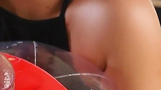 POV Blowjob and Beachball Blow Playing Games - Bunny Looner