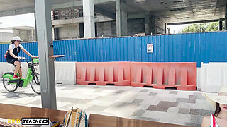 Very Risky Outdoor Masturbation