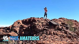 True amateurs - stacy heads for a nature hike with her bf so they can fuck like noone is seeing