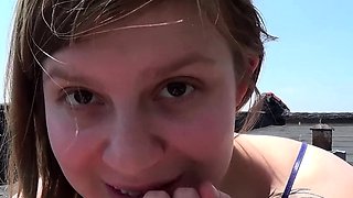 TATTOOED AMATEUR WITH BIG ASS AND TITS IN A SOLO BDSM VIDEO