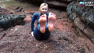 Salty Wetsuit Toe Sucking Slut