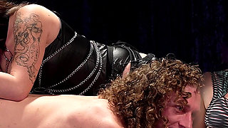 Nyx and Chloe Strap on Massive Toys for Michaels Hole