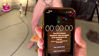 Bound Chastity Sub Fridge Magnet Squat Punishment