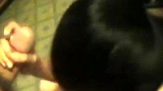 Filipina Amateur Gives a Quick Blowjob and Handjob