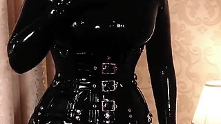 Sexy Latex Catsuit Tease