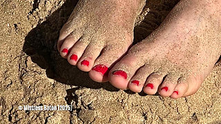 Foot Worship on the Beach. Summer Holiday in South Africa Part 2