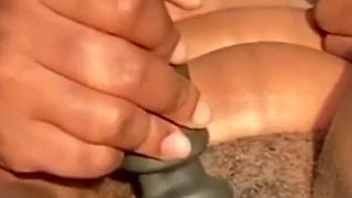 Stimulating My Clit with Powerful Wand Vibrator Cumming Hard