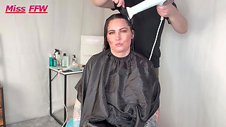 Lucky Miss Ffw - Full Hair Care & Shoulder Massage From Mr