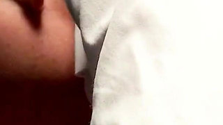 Skinny teen April Blue masturbates and is caught doing it by her best friend