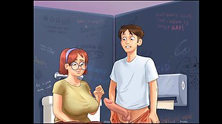 Busty girlfriend wants to give his massive schlong a go in public