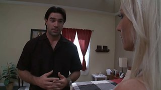 Smoking hot blonde gets hard Doggy Style nail by a torn fellow